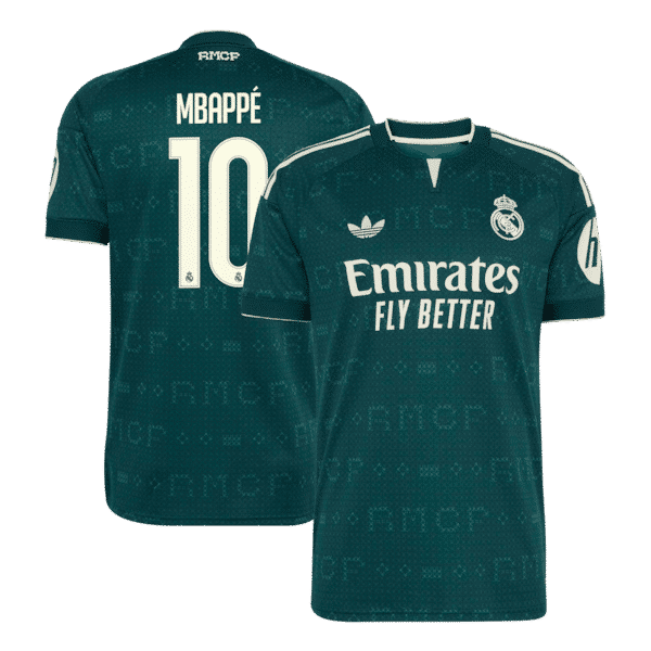 Kylian Mbappé Real Madrid Official-Adidas 2026/27 Away Replica Jersey - Green