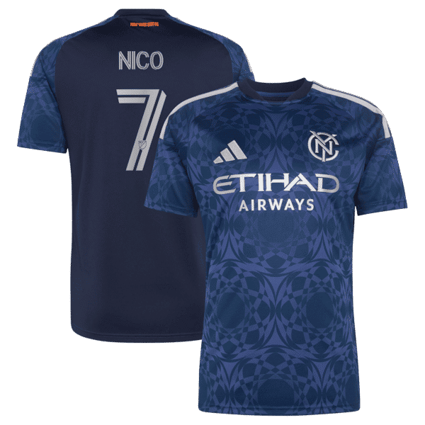 Nicolás Fernández Mercau New York City FC Official-Adidas 2026 The All Nations Kit Replica Jersey - Blue