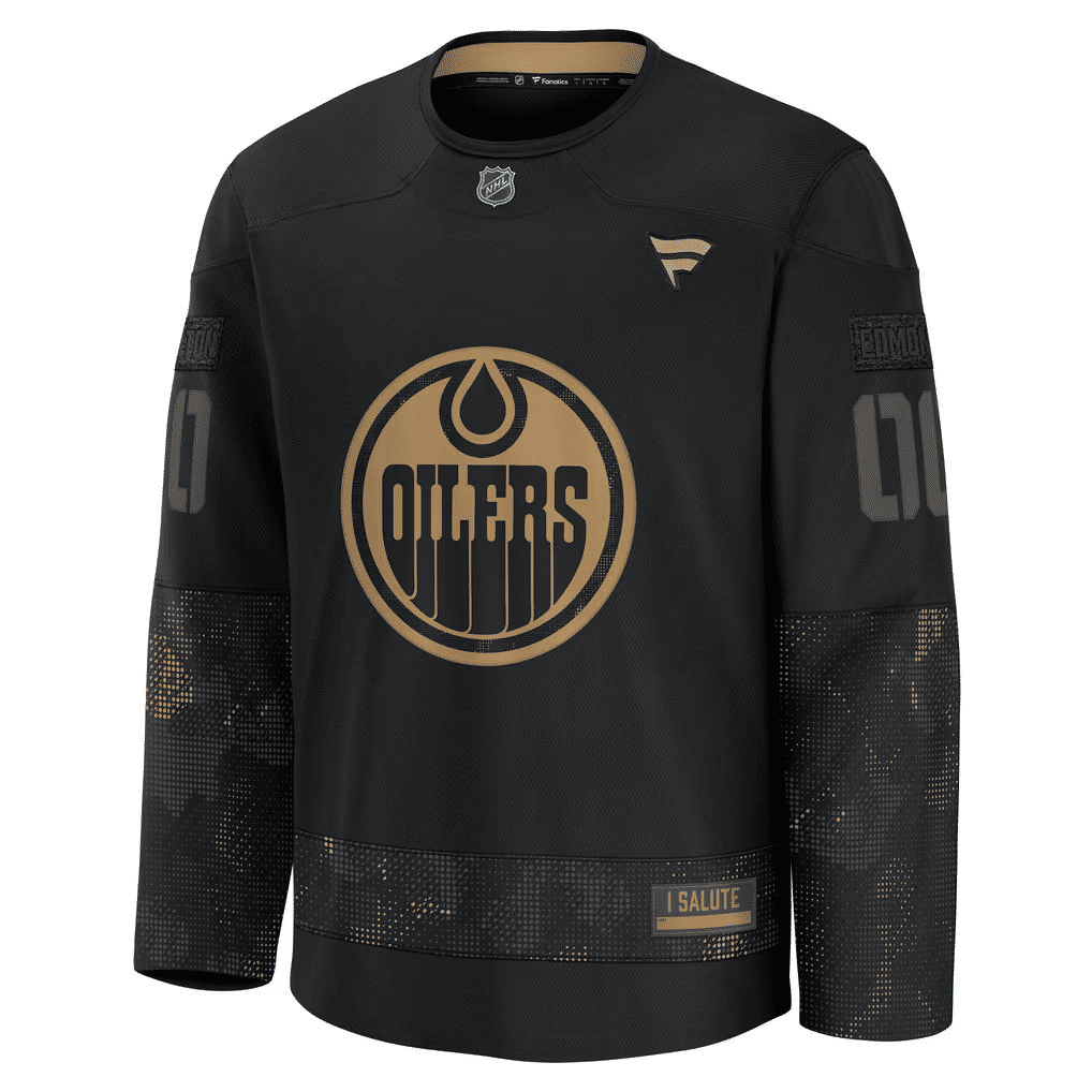Teams Fans Shop Edmonton Oilers Fanatics 2024 Military Practice Jersey