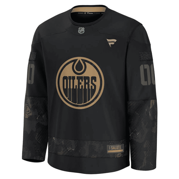 Teams Fans Shop Edmonton Oilers Fanatics 2024 Military Practice Jersey