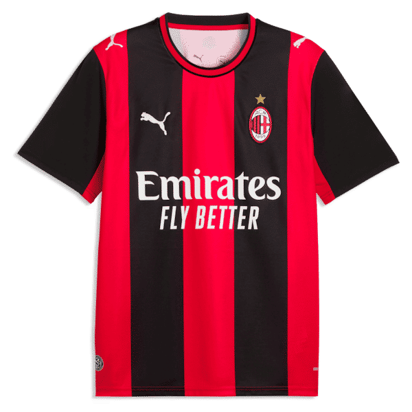 Official-Puma Rafael Leão AC Milan 2026/27 Home Replica Jersey Black/Red