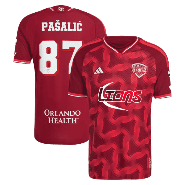 Marco Pašalić Orlando City SC Official-Adidas 2026 Archive On-Field Authentic Jersey - Red