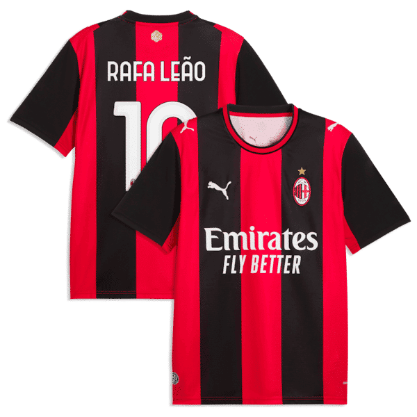 Official-Puma Rafael Leão AC Milan 2026/27 Home Replica Jersey Black/Red