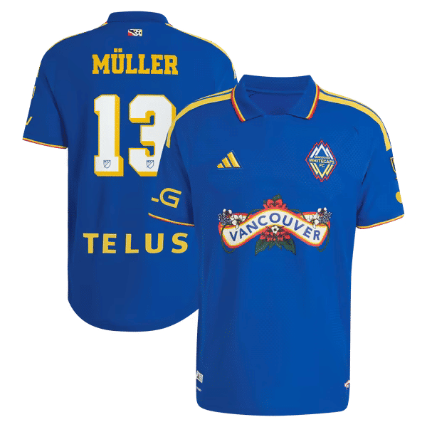 Thomas Müller Vancouver Whitecaps FC Official-Adidas 2026 Archive On-Field Authentic Jersey - Royal