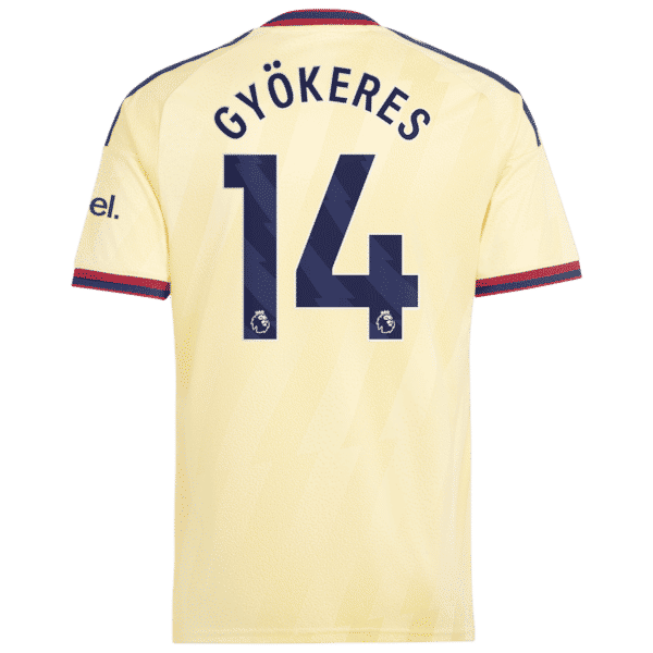 Viktor Gyökeres Arsenal Official-Adidas 2026/27 Third Replica Jersey - Yellow