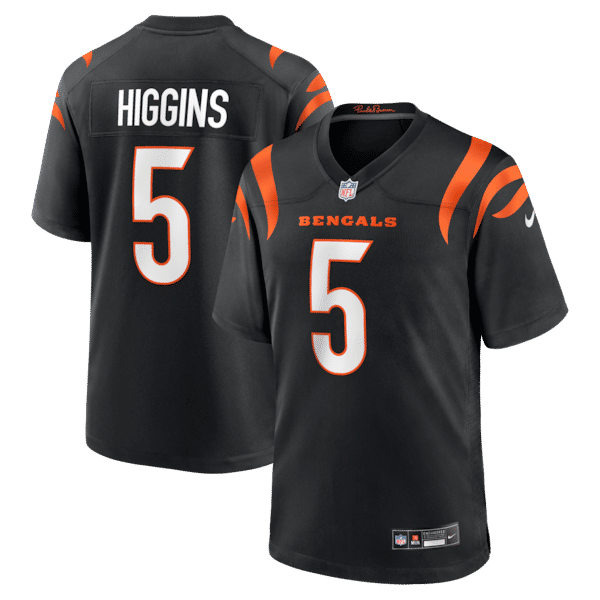 Official-Nike Tee Higgins Cincinnati Bengals Game Jersey Black