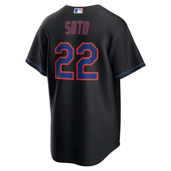 Official-Nike Juan Soto New York Mets Alternate Replica Jersey Black
