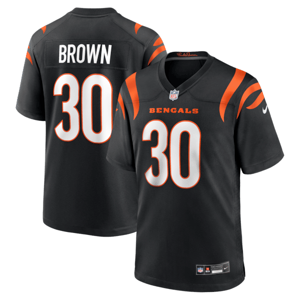 Official-Nike Chase Brown Cincinnati Bengals Game Jersey Black