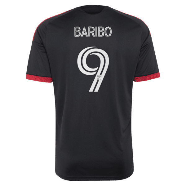 Official-Adidas Tai Baribo D.C. United 2026 Black-and-Red Kit Replica Jersey Black
