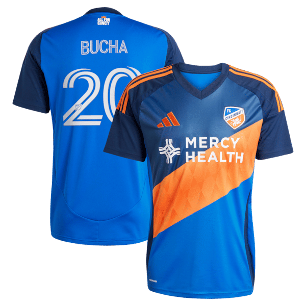 Official-Adidas Pavel Bucha FC Cincinnati 2025 Orange and Blue Legacy Kit Replica Jersey Blue