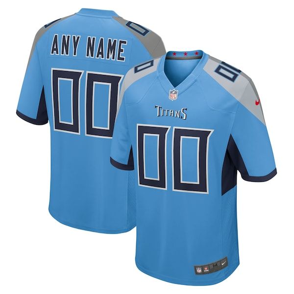 Official-nike Tennessee Titans Alternate Custom Game Jersey Light Blue