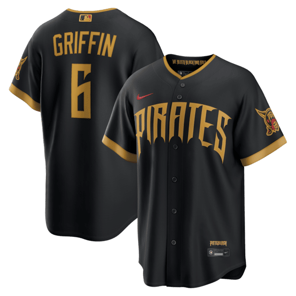 Official-Nike Konnor Griffin Pittsburgh Pirates 2026 City Connect Stadium Jersey Black