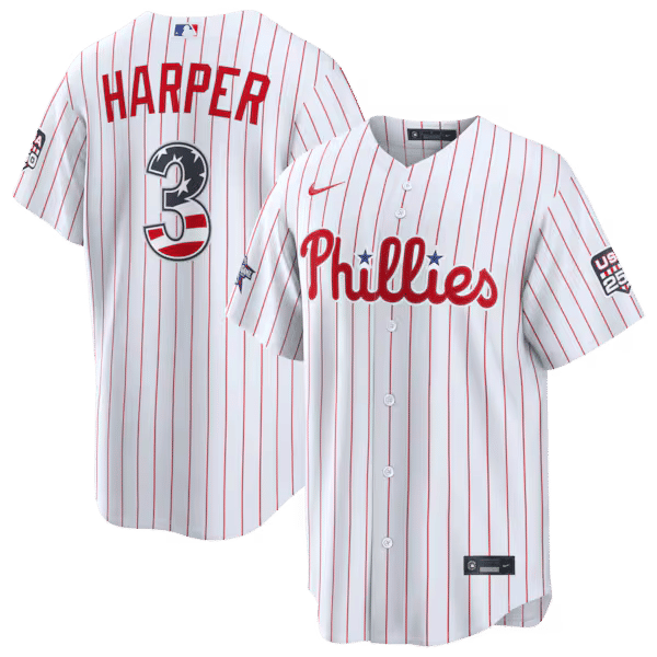 Official-Nike Bryce Harper Philadelphia Phillies 2026 All-Star Game White Stadium Jersey