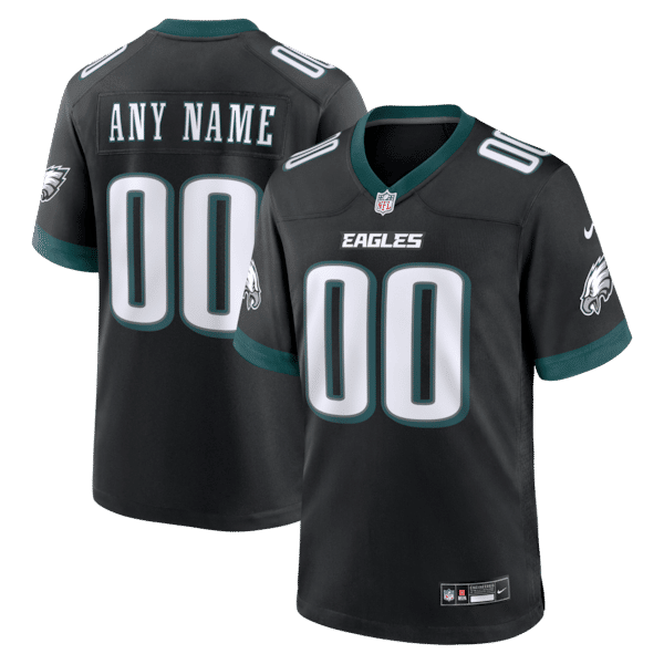 Official-nike Philadelphia Eagles Alternate Custom Game Jersey Black