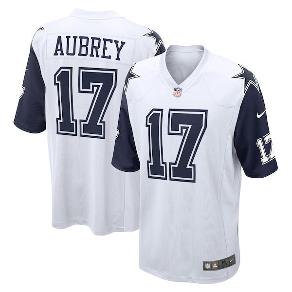 Official-Nike Brandon Aubrey Dallas Cowboys Alternate Game Jersey White