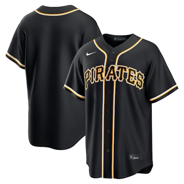 Official-Nike Paul Skenes Pittsburgh Pirates Black Out Fashion Replica Jersey