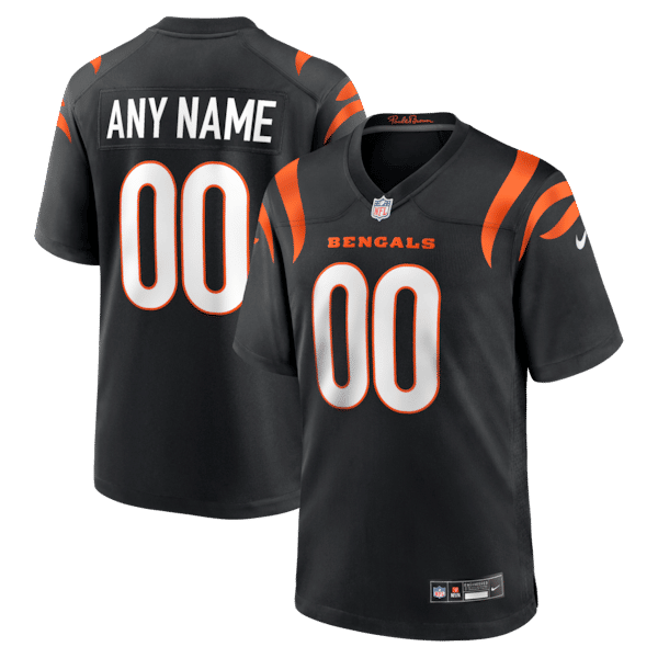 Official-Nike Cincinnati Bengals Custom Game Jersey Black