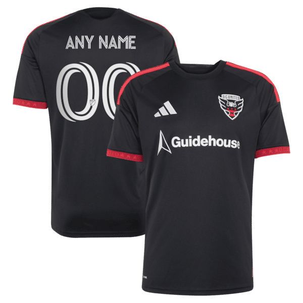 Official-Adidas D.C. United 2026 Black-and-Red Kit Replica Custom Jersey Black
