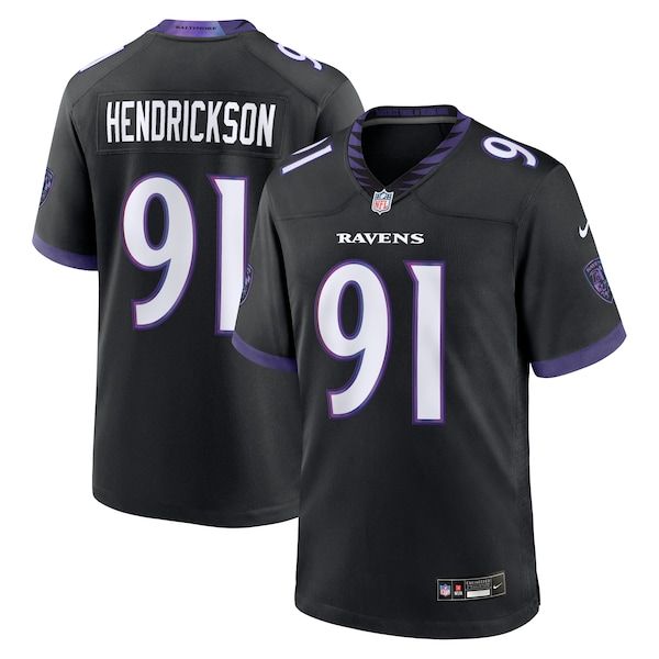 Official-Nike Trey Hendrickson Baltimore Ravens Alternate Game Jersey Black