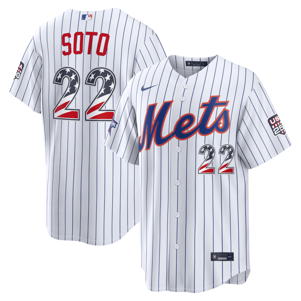 Official-Nike Juan Soto New York Mets 2026 All-Star Game Stars & Stripes Stadium Jersey White