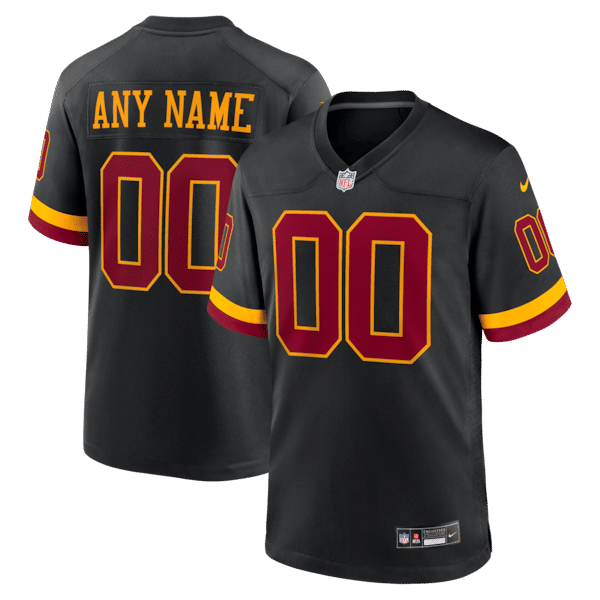 Official-nike Washington Commanders Hail Raiser Alternate Custom Game Jersey Black