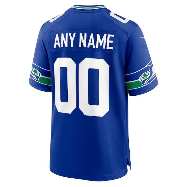 Official-nike Seattle Seahawks Throwback Custom Jersey Royal