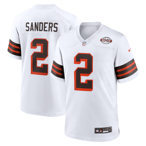Official-Nike Shedeur Sanders Cleveland Browns Alternate Game Jersey White