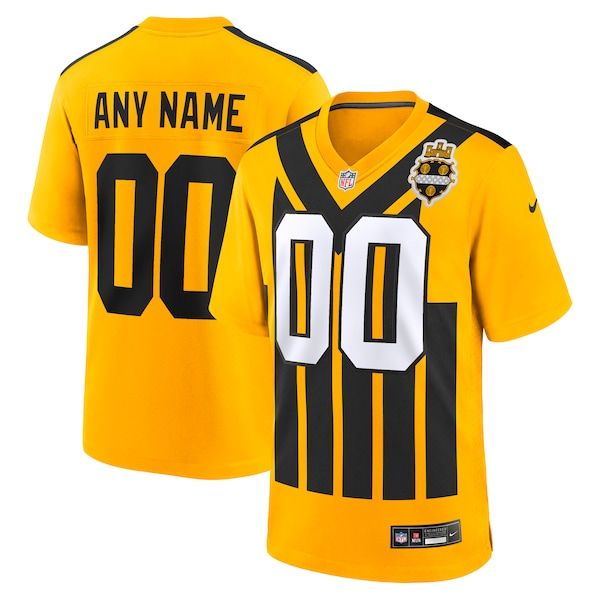 Official-nike Pittsburgh Steelers Alternate 1933 Throwback Game Custom Jersey Gold