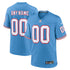 Official-nike Tennessee Titans Oilers Throwback Custom Game Jersey Light Blue