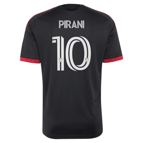 Official-Adidas Gabriel Pirani D.C. United 2026 Black-and-Red Kit Replica Jersey Black