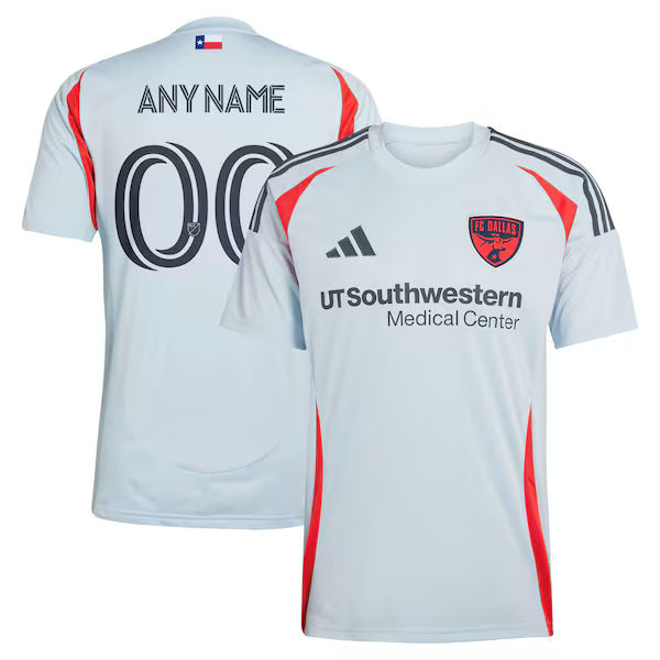 Official-Adidas FC Dallas 2025 The Inferno Kit Replica Custom Jersey Light Blue