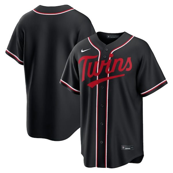Official-Nike Minnesota Twins Fashion Replica Black Out Jersey