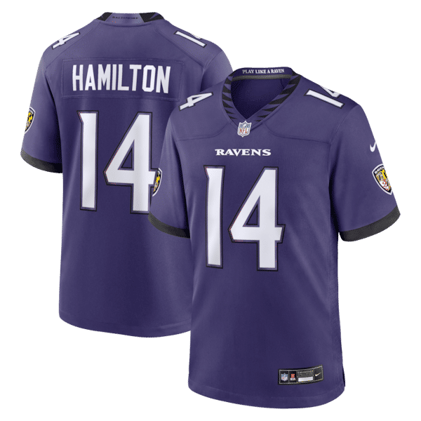 Official-Nike Kyle Hamilton Baltimore Ravens Game Jersey Purple