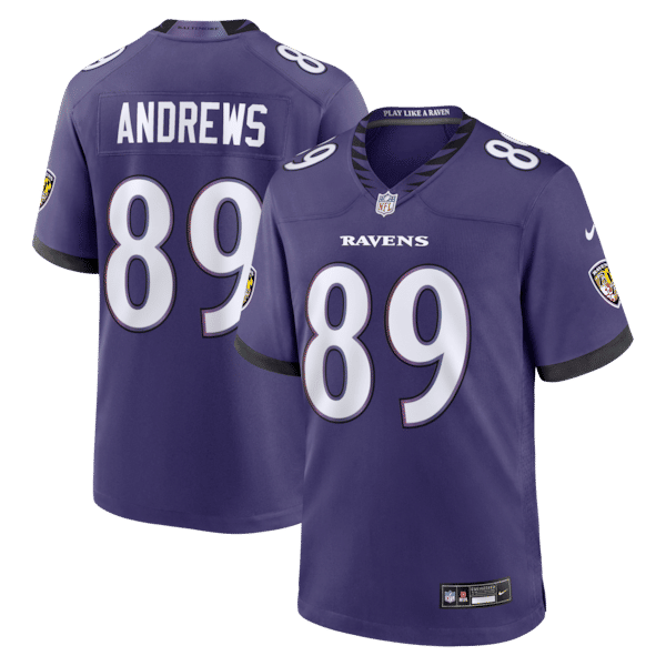 Official-Nike Mark Andrews Baltimore Ravens Game Jersey Purple