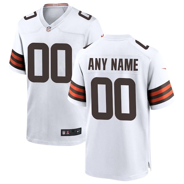 Official-Nike Custom Cleveland Browns Game Jersey White