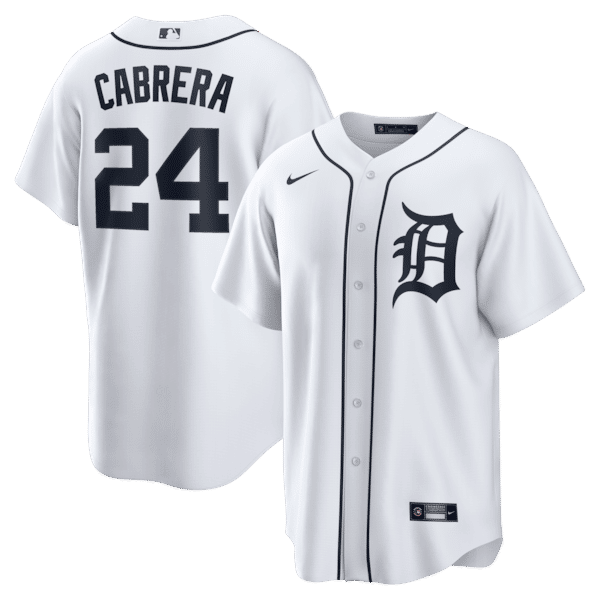 Official-Nike Miguel Cabrera Detroit Tigers Home Replica Jersey White