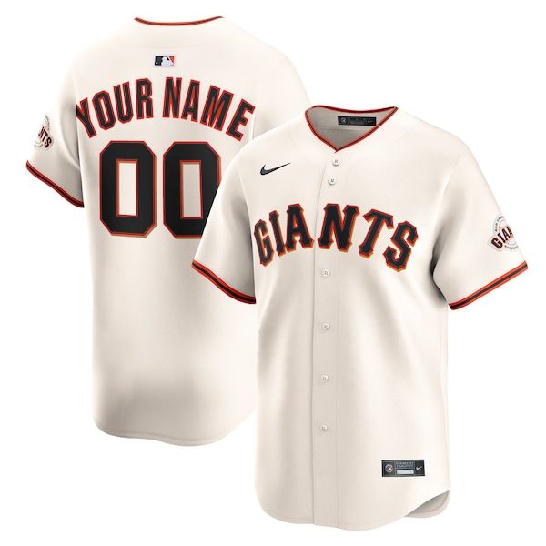Official-Nike San Francisco Giants Home Limited Custom Jersey Cream