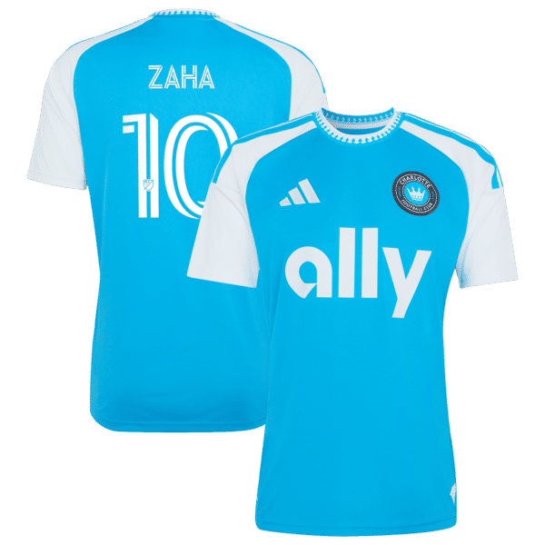 Official-Adidas Wilfried Zaha Charlotte FC 2026 Carolina Kit Crowns Up Replica Jersey Blue