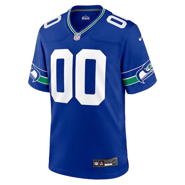 Official-nike Seattle Seahawks Throwback Custom Jersey Royal