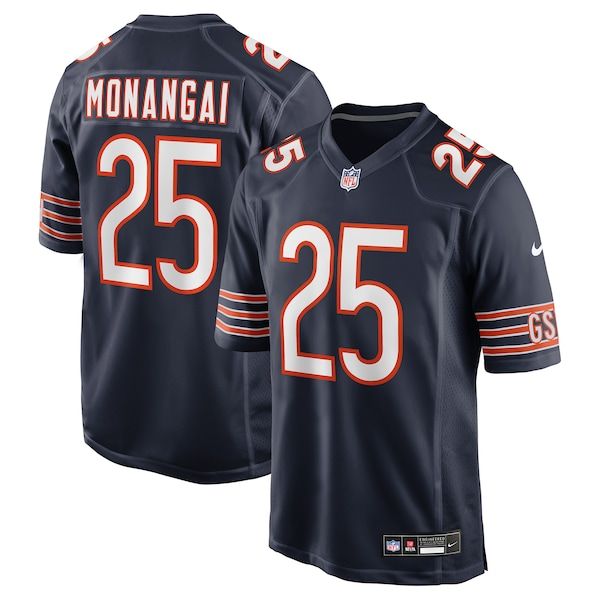 Official-Nike Kyle Monangai Chicago Bears Team Game Jersey Navy