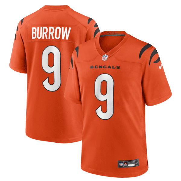 Official-Nike Joe Burrow Cincinnati Bengals Alternate Game Jersey Orange