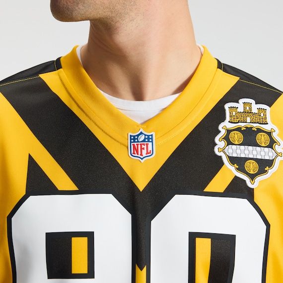Official-nike Pittsburgh Steelers Alternate 1933 Throwback Game Custom Jersey Gold