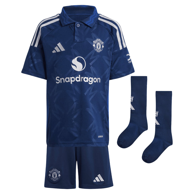 Manchester United adidas Away Shirt 2024-2025 Custom Jersey - Blue