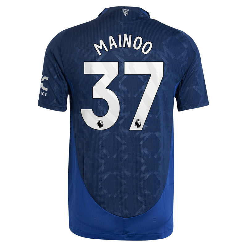 Manchester United EPL adidas Away  2024-2025 with Mainoo 37 printing Jersey - Blue