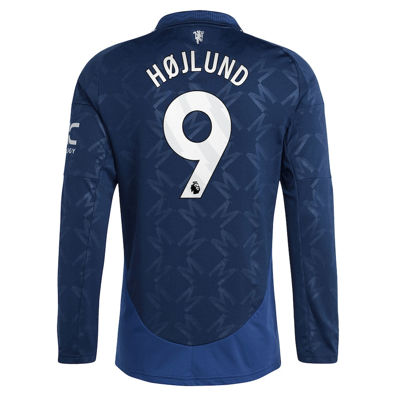 Manchester United EPL adidas Awa 2024-25 - Long sleeve with Højlund 9 printing Jersey - Blue