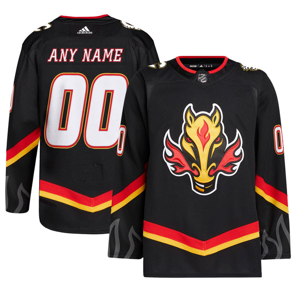 Calgary Flames adidas Alternate Primegreen Custom Jersey - Black