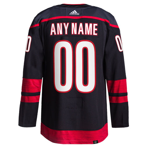 Carolina Hurricanes adidas Home Primegreen Custom Jersey - Black