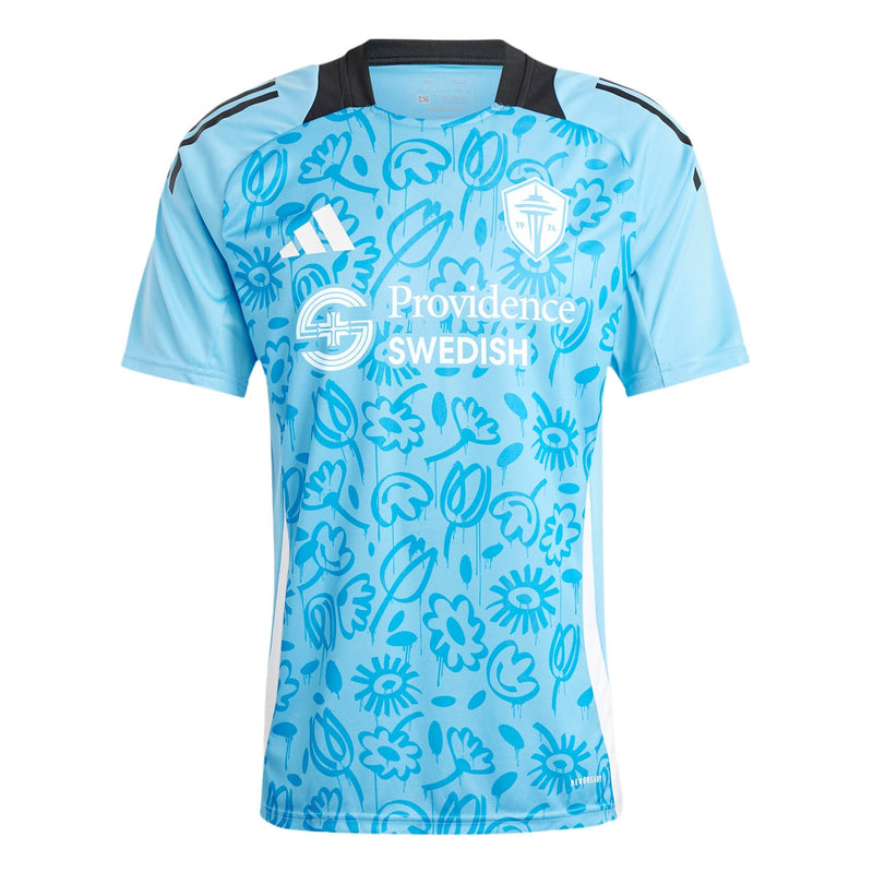 Seattle Sounders FC adidas 2024 One Planet Pre-Match Top - Blue