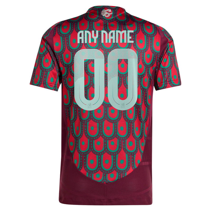 Mexico National Team adidas 2024 Home Custom Jersey - Burgundy