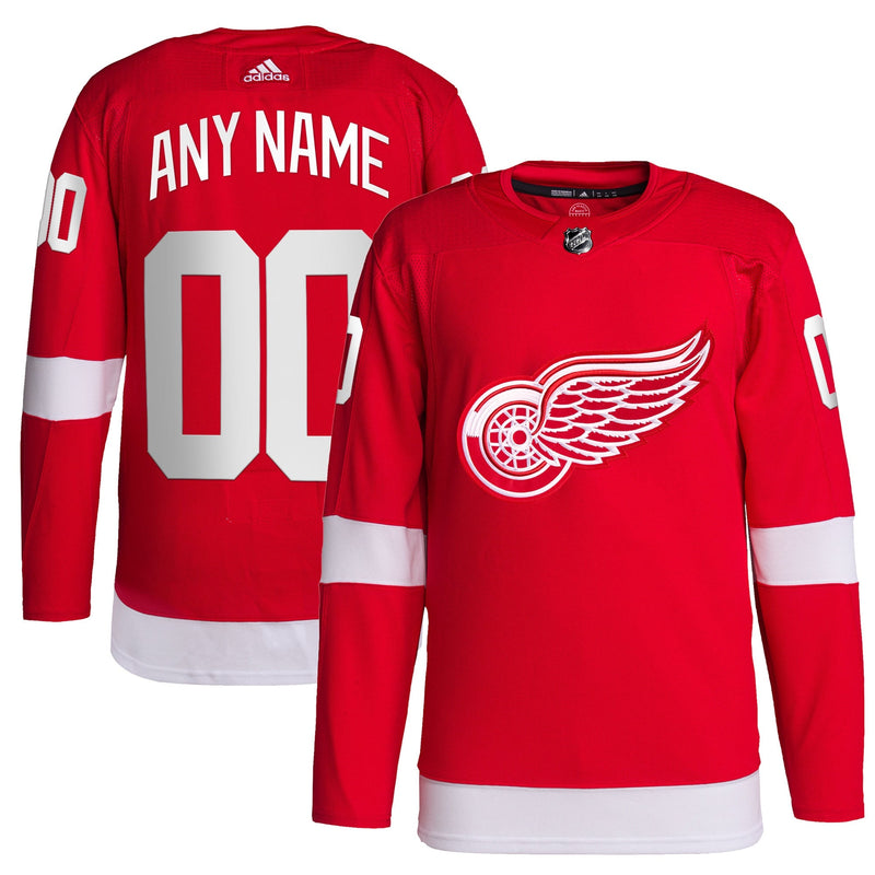 Detroit Red Wings adidas Home Primegreen Custom Jersey - Red